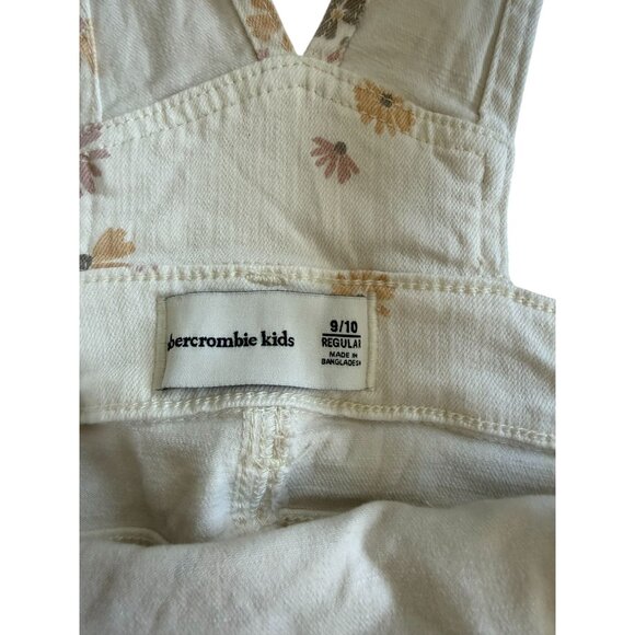 ABERCROMBIE KIDS Girls Floral Beige Overalls Shorts Size 9/10 - Picture 4 of 7